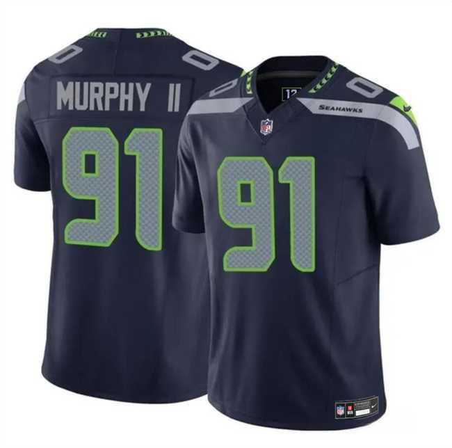 Men & Women & Youth Seattle Seahawks #91 Byron Murphy II Navy 2024 Draft F.U.S.E Vapor Limited Stitched Jersey,We sell and wholesale Men & Women & Youth Seattle Seahawks #91 Byron Murphy II Navy 2024 Draft F.U.S.E Vapor Limited Stitched Jersey on line form chian!
